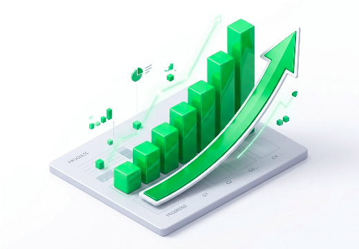 3D green graphic Bar