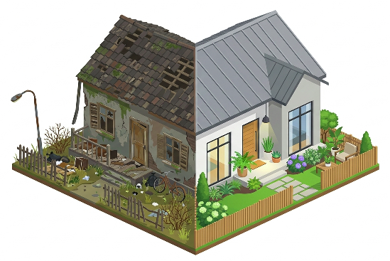 3D turnaround house
